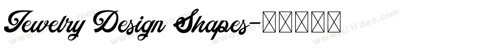 Jewelry Design Shapes字体转换